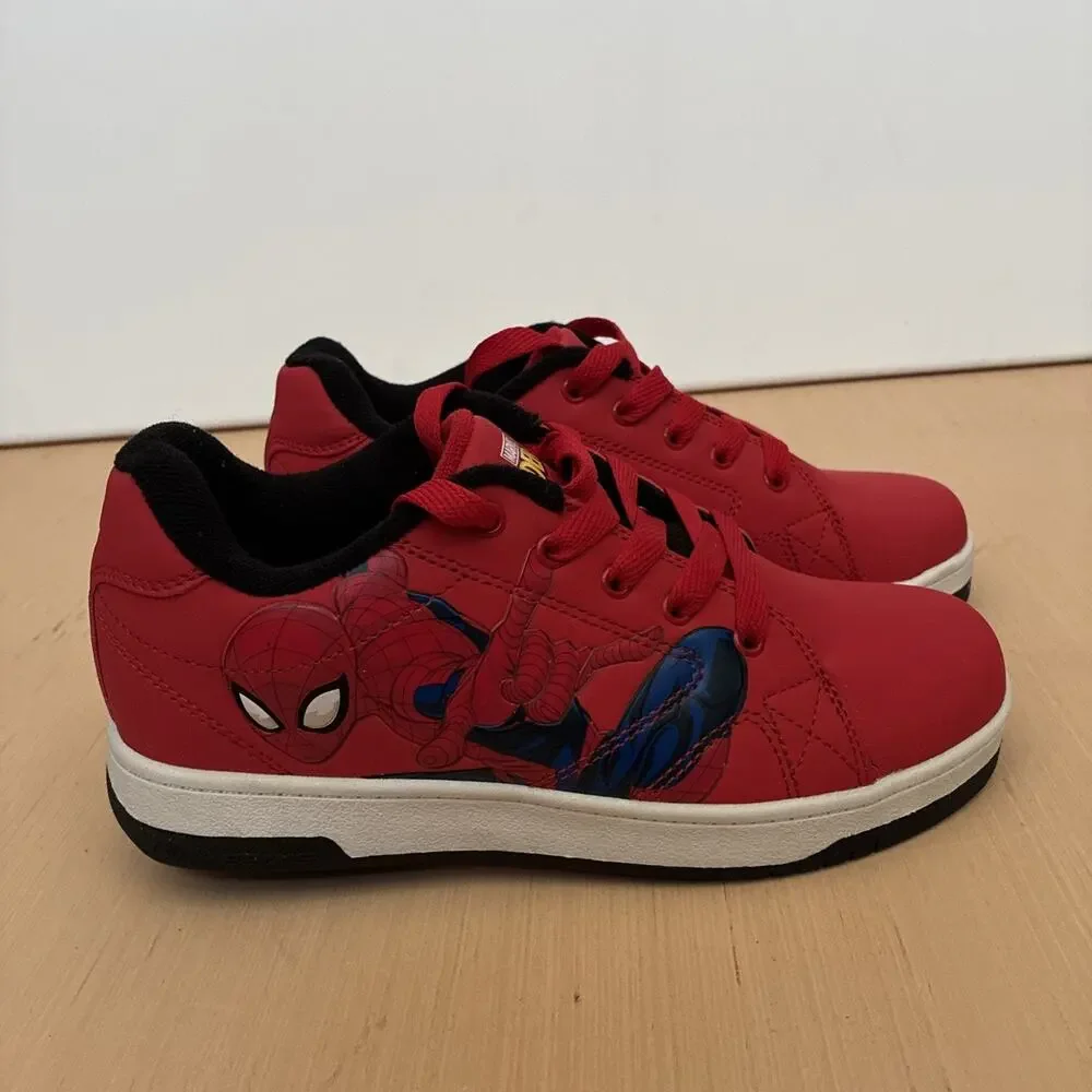 Heelys Youth Kids Size 6 Spider-Man Marvel Wheels Red Skate Sneakers Shoe